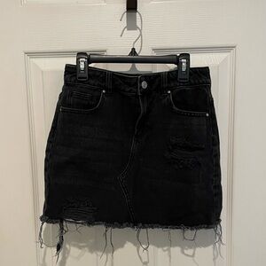 PacSun Distressed Mini Skirt - Black - 24 inch waist
